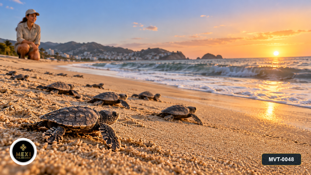 Liberación de tortugas en Acapulco