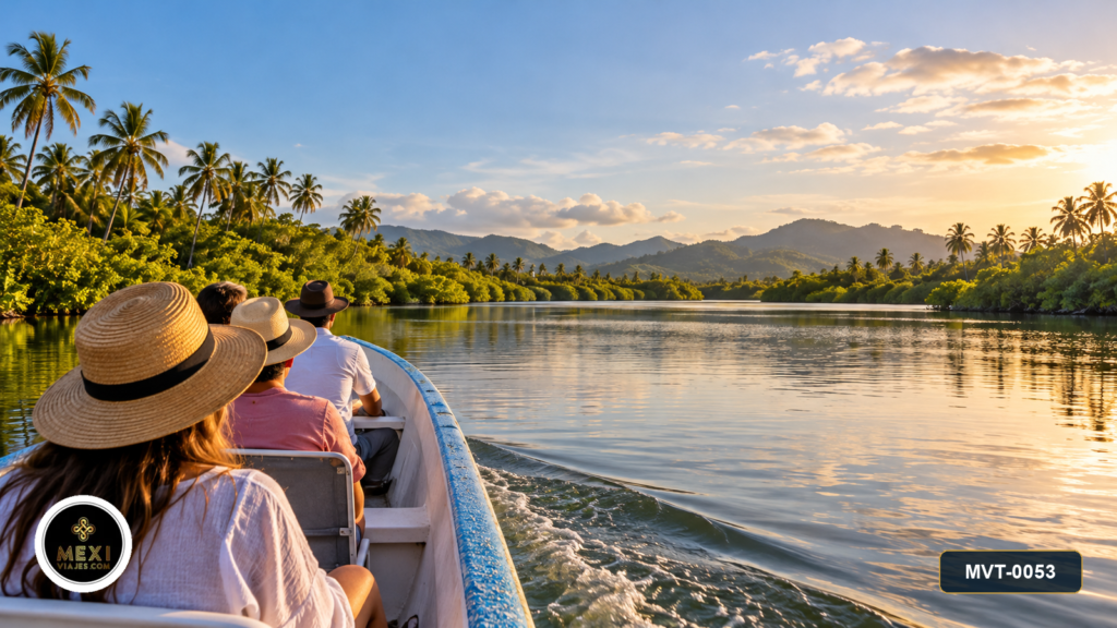 Laguna de Coyuca en lancha