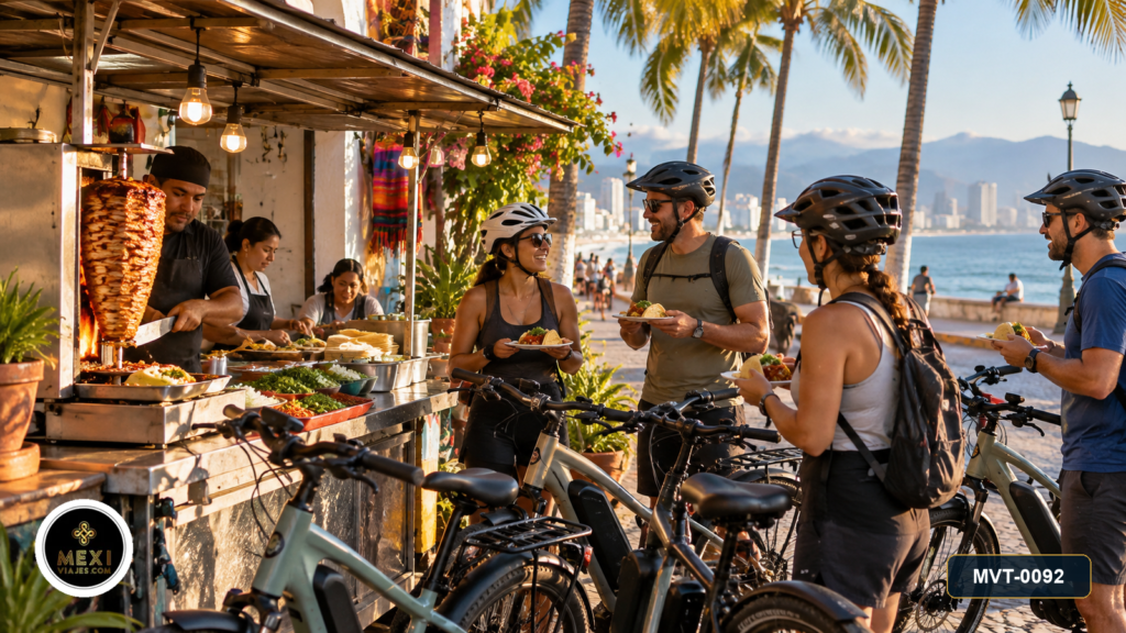 Ruta de tacos en bicicleta eléctrica por Puerto Vallarta