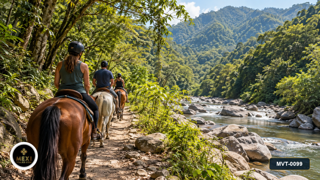 Cabalgata por Sierra Madre y río Cuale