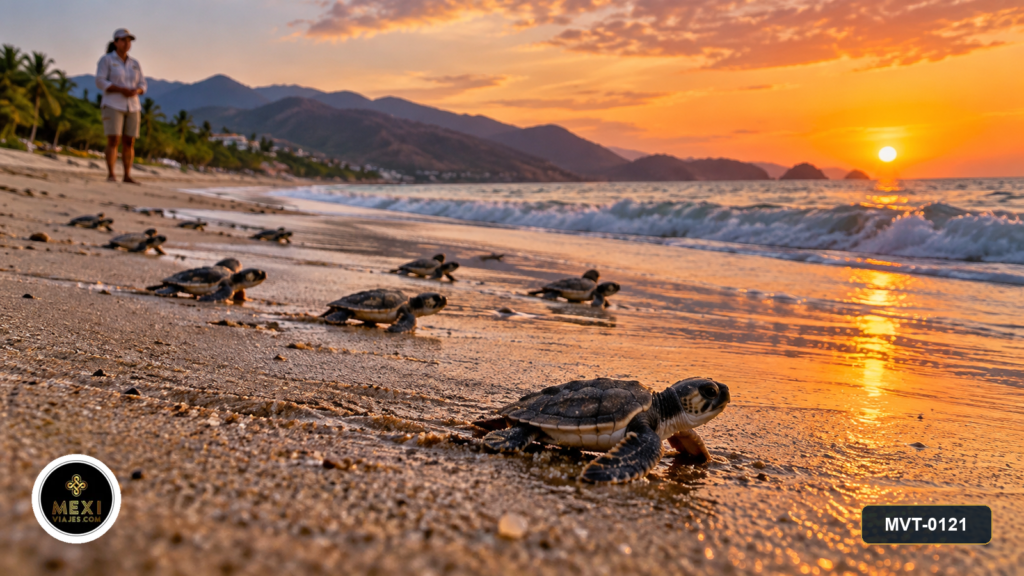 Liberación y conservación de tortugas marinas