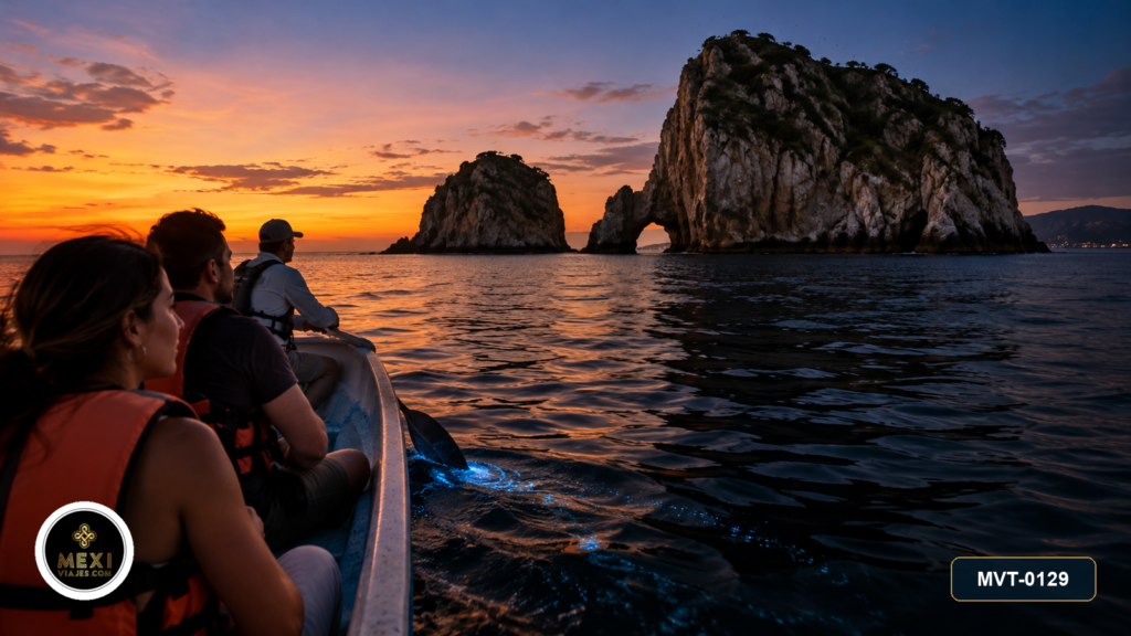 Atardecer y bioluminiscencia en Los Arcos