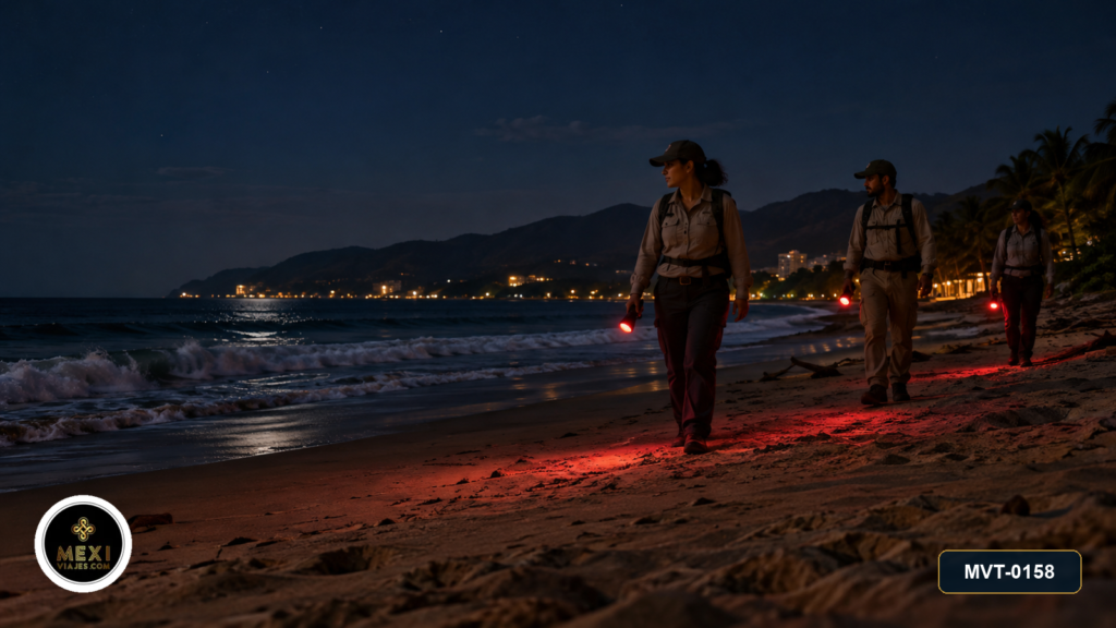 Patrullaje nocturno de tortugas marinas